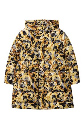 Детское пуховое пальто VERSACE разноцветного цвета по цене 57000 руб., арт. 1000416/1A01364/4A-6A | Фото 1 Детское пуховое пальто VERSACE разноцветного цвета, арт. 1000416/1A01364/4A-6A | Фото 1 (Материал утеплителя: Пух и перо; Рукава: Длинные; Материал внешний: Синтетический материал; Материал подклада: Синтетический материал; Девочки Кросс-КТ: Пуховик-верхняя одежда; Кросс-КТ: Сезон: зима; Ростовка одежда: 4 года | 104 см, 5 лет | 110 см, 6 лет | 116 см)