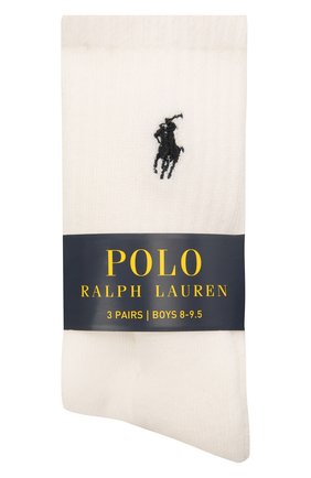 Детские комплект из трех пар носков POLO RALPH LAUREN белого цвета по цене 1415 руб., арт. 444822163 | Фото 1 Детские комплект из трех пар носков POLO RALPH LAUREN белого цвета, арт. 444822163 | Фото 1