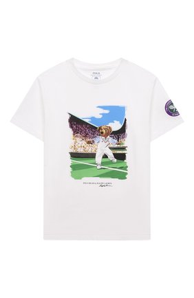 Детская хлопковая футболка POLO RALPH LAUREN белого цвета по цене 3930 руб., арт. 323803380 | Фото 1 Детская хлопковая футболка POLO RALPH LAUREN белого цвета, арт. 323803380 | Фото 1