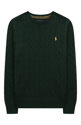 Детский хлопковый пуловер POLO RALPH LAUREN зеленого цвета по цене 8615 руб., арт. 323702674 | Фото 1 Детский хлопковый пуловер POLO RALPH LAUREN зеленого цвета, арт. 323702674 | Фото 1 (Материал внешний: Хлопок; Мальчики Кросс-КТ: Пуловер-одежда; Рукава: Длинные; Ростовка одежда: 13 - 15 лет | 158 см, 10 - 11 лет | 140 - 146см, 9 лет | 134 см, 16 лет | 164 см)