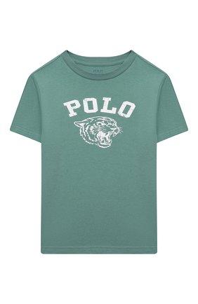 Детская хлопковая футболка POLO RALPH LAUREN зеленого цвета по цене 3455 руб., арт. 321850990 | Фото 1 Детская хлопковая футболка POLO RALPH LAUREN зеленого цвета, арт. 321850990 | Фото 1