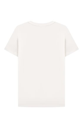 Детская хлопковая футболка VERSACE белого цвета, арт. 1000052/1A00557/4A-6A | Фото 2 (Рукава: Короткие; Материал внешний: Хлопок; Девочки Кросс-КТ: футболка-одежда; Ростовка одежда: 4 года | 104 см, 5 лет | 110 см, 6 лет | 116 см)
