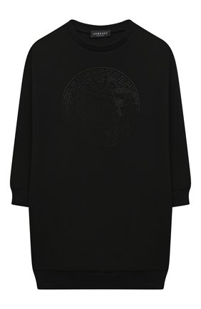 Детское платье VERSACE черного цвета по цене 24200 руб., арт. 1000326/1A01397/8A-14A | Фото 1 Детское платье VERSACE черного цвета, арт. 1000326/1A01397/8A-14A | Фото 1 (Материал внешний: Синтетический материал; Рукава: Длинные; Девочки Кросс-КТ: Платье-одежда; Случай: Повседневный; Ростовка одежда: 10 - 11 лет | 140 - 146см, 12 лет | 152 см, 16 лет | 164 см, 8 лет | 128 см)