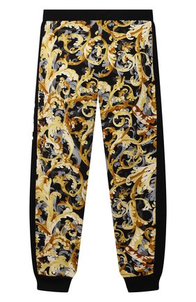 Детские хлопковые джоггеры VERSACE разноцветного цвета по цене 22400 руб., арт. 1000442/1A01379/4A-6A | Фото 2 Детские хлопковые джоггеры VERSACE разноцветного цвета, арт. 1000442/1A01379/4A-6A | Фото 2