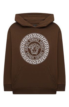 Детский хлопковое худи VERSACE хаки цвета по цене 28500 руб., арт. 1001677/1A01377/8A-14A | Фото 1 Детский хлопковое худи VERSACE хаки цвета, арт. 1001677/1A01377/8A-14A | Фото 1 (Материал внешний: Хлопок; Мальчики Кросс-КТ: Толстовка-одежда, Худи-одежда; Рукава: Длинные; Ростовка одежда: 10 - 11 лет | 140 - 146см, 12 лет | 152 см, 16 лет | 164 см, 8 лет | 128 см)