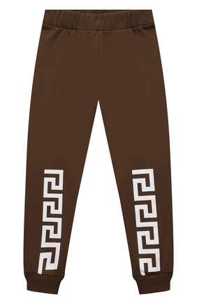Детские хлопковые джоггеры VERSACE хаки цвета по цене 18100 руб., арт. 1001678/1A01322/8A-14A | Фото 1 Детские хлопковые джоггеры VERSACE хаки цвета, арт. 1001678/1A01322/8A-14A | Фото 1