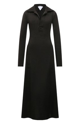 Женское шерстяное платье BOTTEGA VENETA хаки цвета по цене 149000 руб., арт. 664259/V0X50 | Фото 1 Женское шерстяное платье BOTTEGA VENETA хаки цвета, арт. 664259/V0X50 | Фото 1 (Материал внешний: Шерсть; Стили: Гламурный; Женское Кросс-КТ: Платье-одежда; Рукава: Длинные; Длина Ж (юбки, платья, шорты): Миди; Кросс-КТ: Трикотаж; Случай: Повседневный)