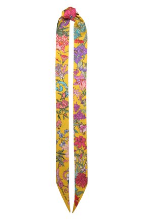 Женский шелковый шарф-бандо 100 flowers RADICAL CHIC желтого цвета по цене 6500 руб., арт. 402675.21.17 | Фото 1 Женский шелковый шарф-бандо 100 flowers RADICAL CHIC желтого цвета, арт. 402675.21.17 | Фото 1
