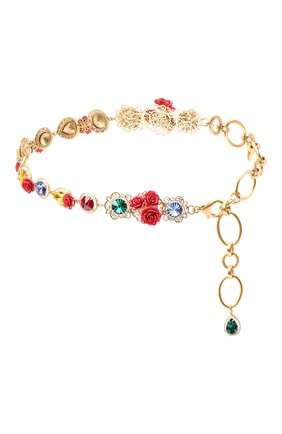 Женский пояс DOLCE & GABBANA золотого цвета по цене 129500 руб., арт. WLM6C1/W1111 | Фото 1 Женский пояс DOLCE & GABBANA золотого цвета, арт. WLM6C1/W1111 | Фото 1