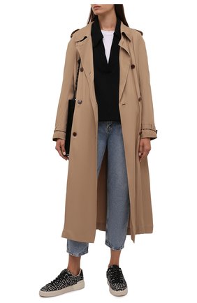 Женские текстильные кеды BALMAIN черно-белого цвета по цене 42950 руб., арт. WN1VI580/TJPB | Фото 2 Женские текстильные кеды BALMAIN черно-белого цвета, арт. WN1VI580/TJPB | Фото 2
