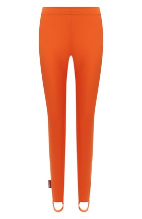 Женские леггинсы со штрипками DSQUARED2 оранжевого цвета, арт. S72KA1094/S54164 | Фото 1 (Длина (брюки, джинсы): Стандартные; Материал внешний: Синтетический материал; Стили: Спорт-шик; Женское Кросс-КТ: Леггинсы-одежда)