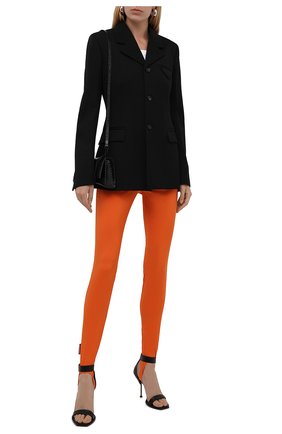 Женские леггинсы со штрипками DSQUARED2 оранжевого цвета, арт. S72KA1094/S54164 | Фото 2 (Длина (брюки, джинсы): Стандартные; Материал внешний: Синтетический материал; Стили: Спорт-шик; Женское Кросс-КТ: Леггинсы-одежда)