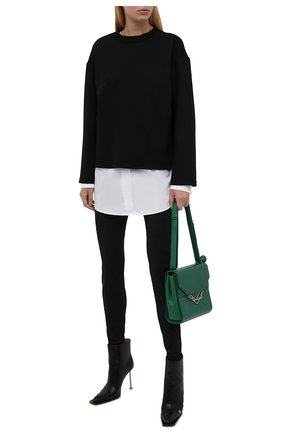 Женские леггинсы со штрипками DSQUARED2 черного цвета по цене 29950 руб., арт. S72KA1094/S54164 | Фото 2 Женские леггинсы со штрипками DSQUARED2 черного цвета, арт. S72KA1094/S54164 | Фото 2