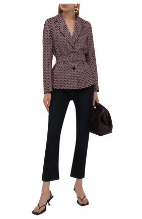 Женский хлопковый жакет DRIES VAN NOTEN розового цвета по цене 121000 руб., арт. 212-030403-3066 | Фото 2 Женский хлопковый жакет DRIES VAN NOTEN розового цвета, арт. 212-030403-3066 | Фото 2 (Материал подклада: Вискоза; Длина (для топов): Стандартные; Рукава: Длинные; Материал внешний: Хлопок; Стили: Гламурный; Случай: Повседневный; Женское Кросс-КТ: Жакет-одежда; 1-2-бортные: Однобортные)