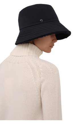 Женская панама LORO PIANA темно-синего цвета по цене 72100 руб., арт. FAL7822 | Фото 2 Женская панама LORO PIANA темно-синего цвета, арт. FAL7822 | Фото 2