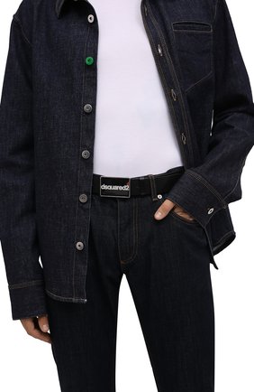 Мужской кожаный ремень DSQUARED2 черного цвета по цене 28500 руб., арт. BEM0395 12900001 | Фото 2 Мужской кожаный ремень DSQUARED2 черного цвета, арт. BEM0395 12900001 | Фото 2 (Случай: Повседневный; Материал: Натуральная кожа)