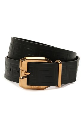 Мужской кожаный ремень VERSACE черного цвета по цене 36750 руб., арт. 1001065/1A00723 | Фото 1 Мужской кожаный ремень VERSACE черного цвета, арт. 1001065/1A00723 | Фото 1