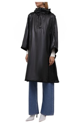 Женский дождевик MONCLER черного цвета по цене 72400 руб., арт. G2-093-3G000-11-68950 | Фото 3 Женский дождевик MONCLER черного цвета, арт. G2-093-3G000-11-68950 | Фото 3 (Длина (верхняя одежда): До колена; Материал внешний: Синтетический материал; Стили: Спорт-шик; Рукава: 3/4; Кросс-КТ: дождевики)