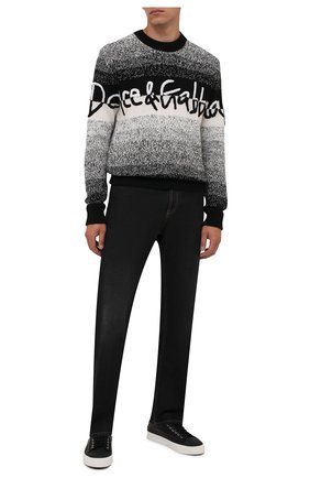 Мужские кожаные кеды glissiere MONCLER черного цвета по цене 59950 руб., арт. G2-09A-4M738-40-07504 | Фото 2 Мужские кожаные кеды glissiere MONCLER черного цвета, арт. G2-09A-4M738-40-07504 | Фото 2 (Материал внутренний: Натуральная кожа; Подошва: Массивная; Материал внешний: Кожа; Материал утеплителя: Без утеплителя; Стили: Классический)