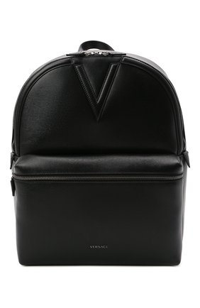 Мужской кожаный рюкзак VERSACE черного цвета по цене 152000 руб., арт. 1000745/1A00593 | Фото 1 Мужской кожаный рюкзак VERSACE черного цвета, арт. 1000745/1A00593 | Фото 1