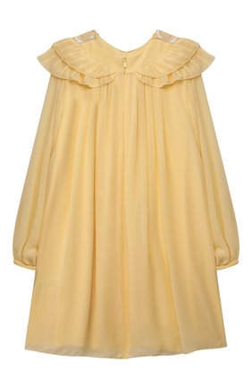 Детское шелковое платье CHLOÉ желтого цвета по цене 41550 руб., арт. C12839 | Фото 2 Детское шелковое платье CHLOÉ желтого цвета, арт. C12839 | Фото 2