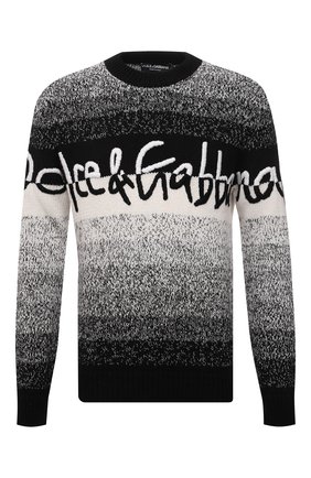Мужской свитер из шерсти и вискозы DOLCE & GABBANA серого цвета по цене 95000 руб., арт. GX525Z/JCMA9 | Фото 1 Мужской свитер из шерсти и вискозы DOLCE & GABBANA серого цвета, арт. GX525Z/JCMA9 | Фото 1 (Материал внешний: Вискоза, Шерсть; Рукава: Длинные; Длина (для топов): Стандартные; Мужское Кросс-КТ: Свитер-одежда; Принт: С принтом; Стили: Кэжуэл)