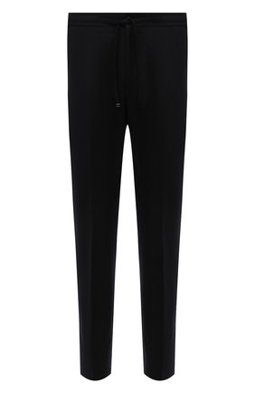 Мужские шерстяные брюки CORNELIANI черного цвета, арт. 884L03-1818117/00 | Фото 1 (Материал внешний: Шерсть; Случай: Формальный; Длина (брюки, джинсы): Стандартные; Стили: Классический)