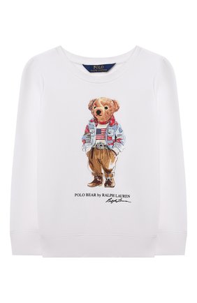 Детский хлопковый свитшот POLO RALPH LAUREN белого цвета по цене 7945 руб., арт. 312850652 | Фото 1 Детский хлопковый свитшот POLO RALPH LAUREN белого цвета, арт. 312850652 | Фото 1
