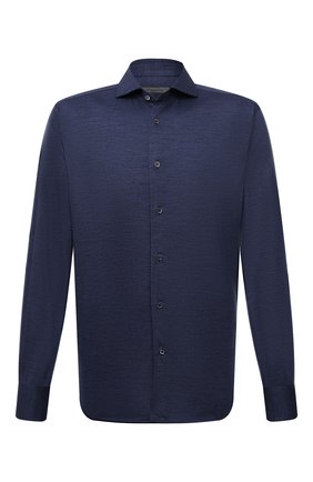 Мужская шерстяная рубашка CORNELIANI синего цвета по цене 32150 руб., арт. 88P112-1811203/00 | Фото 1 Мужская шерстяная рубашка CORNELIANI синего цвета, арт. 88P112-1811203/00 | Фото 1