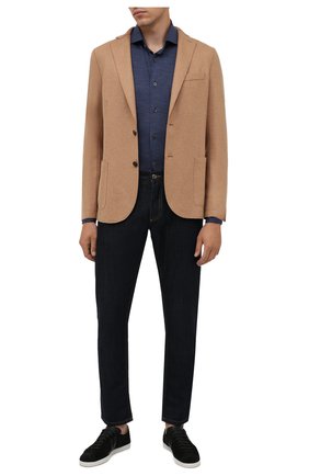 Мужская шерстяная рубашка CORNELIANI синего цвета по цене 32150 руб., арт. 88P112-1811203/00 | Фото 2 Мужская шерстяная рубашка CORNELIANI синего цвета, арт. 88P112-1811203/00 | Фото 2