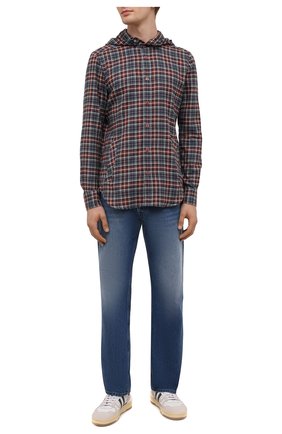 Мужская хлопковая рубашка KITON коричневого цвета по цене 63500 руб., арт. UMCMARH0786705 | Фото 2 Мужская хлопковая рубашка KITON коричневого цвета, арт. UMCMARH0786705 | Фото 2 (Рукава: Длинные; Материал внешний: Хлопок; Длина (для топов): Стандартные; Случай: Повседневный; Принт: Клетка; Воротник: С капюшоном; Манжеты: На кнопках; Стили: Кэжуэл)