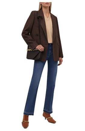 Женские замшевые ботильоны kitten chain JW ANDERSON коричневого цвета по цене 59950 руб., арт. ANW37011A/14017 | Фото 2 Женские замшевые ботильоны kitten chain JW ANDERSON коричневого цвета, арт. ANW37011A/14017 | Фото 2 (Материал внутренний: Натуральная кожа; Каблук тип: Kitten heel; Каблук высота: Низкий; Подошва: Плоская; Материал внешний: Кожа)