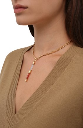 Женское колье CRYSTALLINE JEWELLERY золотого цвета по цене 10120 руб., арт. 509М | Фото 2 Женское колье CRYSTALLINE JEWELLERY золотого цвета, арт. 509М | Фото 2