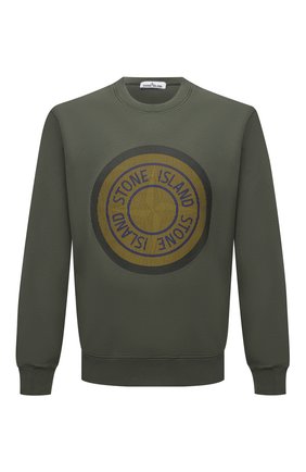 Мужской хлопковый свитшот STONE ISLAND хаки цвета по цене 21900 руб., арт. 751563086 | Фото 1 Мужской хлопковый свитшот STONE ISLAND хаки цвета, арт. 751563086 | Фото 1