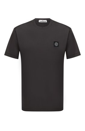Мужская хлопковая футболка STONE ISLAND темно-серого цвета по цене 10500 руб., арт. 751524113 | Фото 1 Мужская хлопковая футболка STONE ISLAND темно-серого цвета, арт. 751524113 | Фото 1