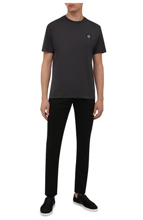 Мужская хлопковая футболка STONE ISLAND темно-серого цвета по цене 10500 руб., арт. 751524113 | Фото 2 Мужская хлопковая футболка STONE ISLAND темно-серого цвета, арт. 751524113 | Фото 2