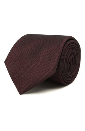 Мужской шелковый галстук ETON бордового цвета, арт. A000 32661 | Фото 1 (Материал: Шелк, Текстиль; Принт: С принтом)