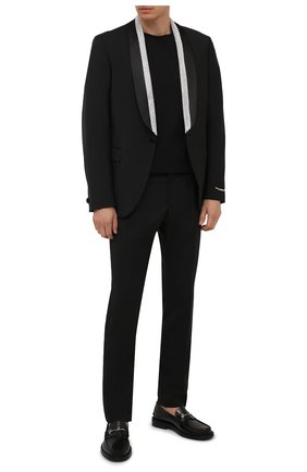Мужские шерстяные брюки VERSACE черного цвета по цене 66700 руб., арт. 1001262/1A00893 | Фото 2 Мужские шерстяные брюки VERSACE черного цвета, арт. 1001262/1A00893 | Фото 2