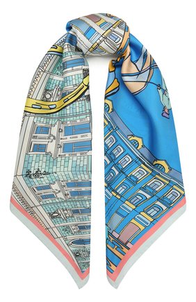 Женский шелковый платок neglinnaya RADICAL CHIC голубого цвета по цене 13520 руб., арт. 543271.07.02 | Фото 1 Женский шелковый платок neglinnaya RADICAL CHIC голубого цвета, арт. 543271.07.02 | Фото 1