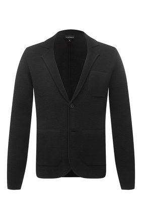 Мужской шерстяной пиджак EMPORIO ARMANI темно-серого цвета по цене 41400 руб., арт. 6K1GY1/1MFDZ | Фото 1 Мужской шерстяной пиджак EMPORIO ARMANI темно-серого цвета, арт. 6K1GY1/1MFDZ | Фото 1