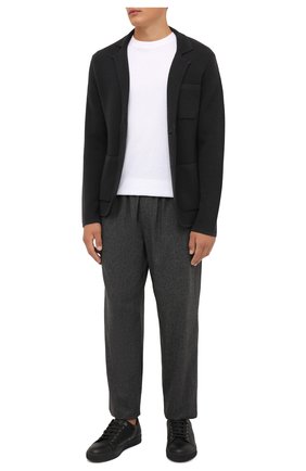 Мужской шерстяной пиджак EMPORIO ARMANI темно-серого цвета по цене 41400 руб., арт. 6K1GY1/1MFDZ | Фото 2 Мужской шерстяной пиджак EMPORIO ARMANI темно-серого цвета, арт. 6K1GY1/1MFDZ | Фото 2