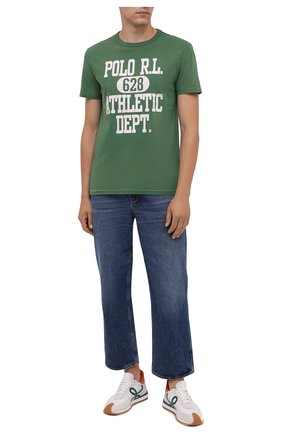 Мужская хлопковая футболка POLO RALPH LAUREN зеленого цвета по цене 8195 руб., арт. 710851923 | Фото 2 Мужская хлопковая футболка POLO RALPH LAUREN зеленого цвета, арт. 710851923 | Фото 2