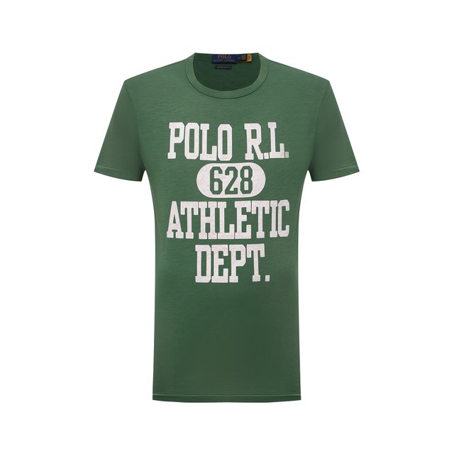 Хлопковая футболка Polo Ralph Lauren Зелёный 710851923 5585845