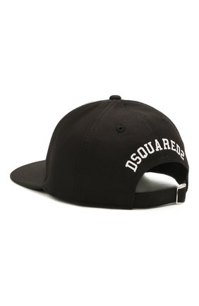 Детская хлопковая бейсболка DSQUARED2 черного цвета по цене 7765 руб., арт. DQ0450-D00YT | Фото 2 Детская хлопковая бейсболка DSQUARED2 черного цвета, арт. DQ0450-D00YT | Фото 2 (Материал: Хлопок, Текстиль)