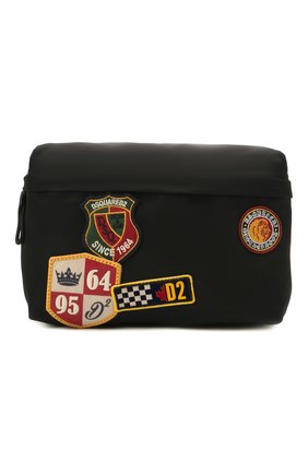 Детская поясная сумка DSQUARED2 черного цвета по цене 13800 руб., арт. DQ0455-D005T | Фото 1 Детская поясная сумка DSQUARED2 черного цвета, арт. DQ0455-D005T | Фото 1 (Материал: Текстиль)