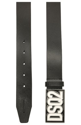 Детский кожаный ремень DSQUARED2 черного цвета по цене 16350 руб., арт. DQ0464-D005Z | Фото 2 Детский кожаный ремень DSQUARED2 черного цвета, арт. DQ0464-D005Z | Фото 2 (Материал: Натуральная кожа)