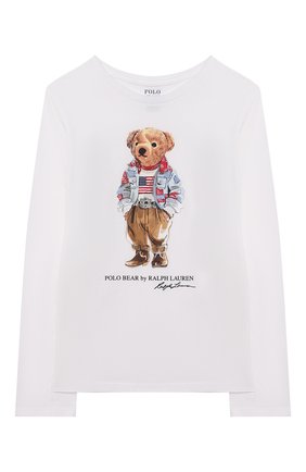 Детская хлопковый лонгслив POLO RALPH LAUREN белого цвета по цене 4870 руб., арт. 313854212 | Фото 1 Детская хлопковый лонгслив POLO RALPH LAUREN белого цвета, арт. 313854212 | Фото 1