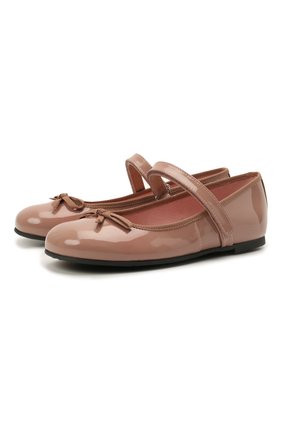 Детские кожаные балетки PRETTY BALLERINAS бежевого цвета по цене 11200 руб., арт. 49.126/SHADE | Фото 1 Детские кожаные балетки PRETTY BALLERINAS бежевого цвета, арт. 49.126/SHADE | Фото 1