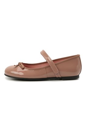 Детские кожаные балетки PRETTY BALLERINAS бежевого цвета по цене 11200 руб., арт. 49.126/SHADE | Фото 2 Детские кожаные балетки PRETTY BALLERINAS бежевого цвета, арт. 49.126/SHADE | Фото 2