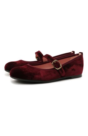 Детские текстильные балетки PRETTY BALLERINAS бордового цвета по цене 11200 руб., арт. 49.630/AFR0DITE-D0 | Фото 1 Детские текстильные балетки PRETTY BALLERINAS бордового цвета, арт. 49.630/AFR0DITE-D0 | Фото 1